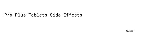 Pro Plus Tablets Side Effects (bangkok Pills), Reader's Digest