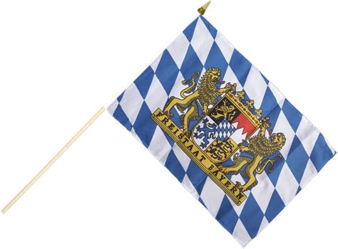 Flaggenfritze Stockflagge Stockfahne Deutschland Bayern Freistaat