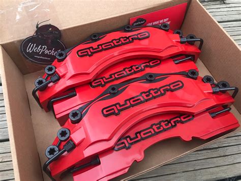 4Pc Big Brake Caliper Cover For Audi Quattro Red A1 A3 A4 A5 Etsy