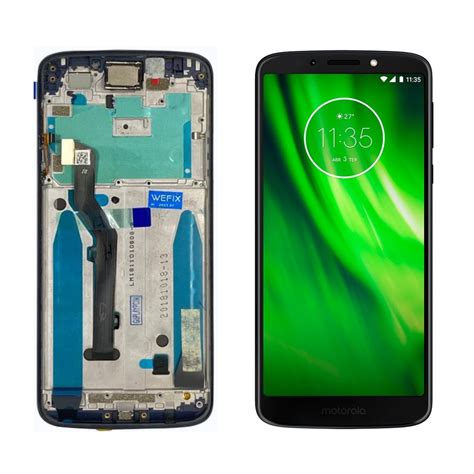 Frontal Moto G Play E Preto Aro Wefix Jf Distribuidora