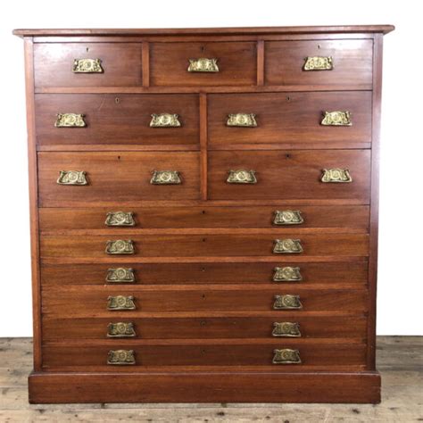 Large Edwardian Mahogany Bank Of Drawers M 1601 Penderyn Antiques