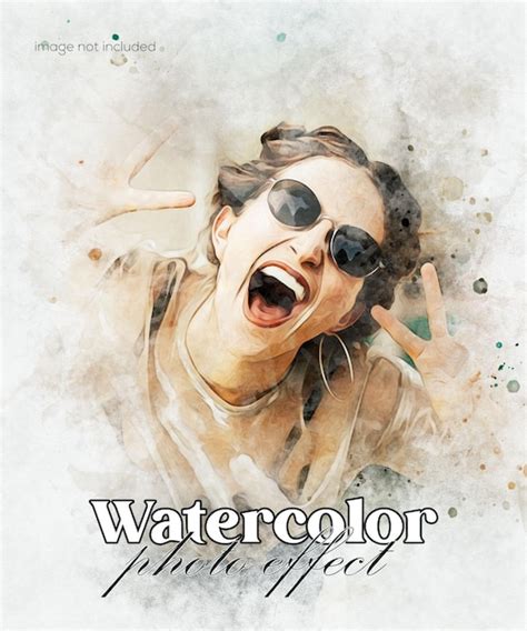 Premium Psd Watercolor Photo Effects Psd Mockup