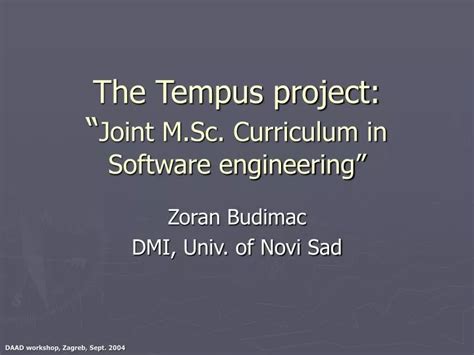 PPT The Tempus Project Joint M Sc Curriculum In Software