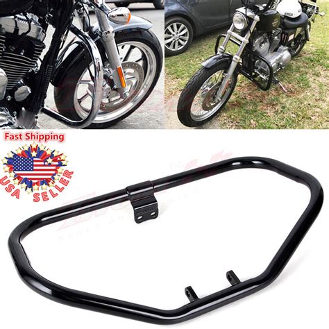 Black Engine Highway Guard Crash Bar For Harley Sportster Xl Xr