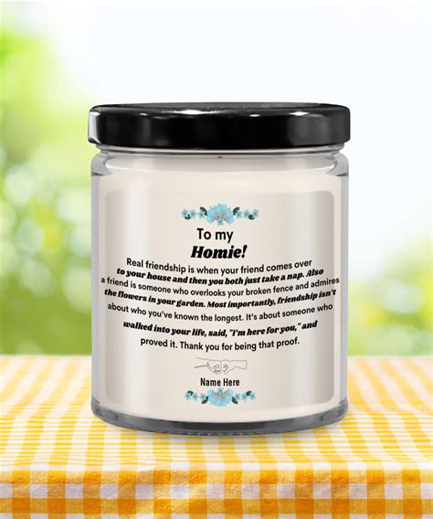 Homies Vanilla Scented Candle Homies Gift The Homies Friendship