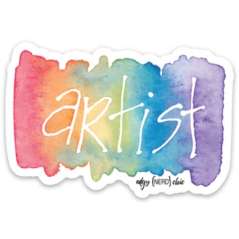 Artist Watercolor Sticker Vinyl Sticker Waterproof Sticker Etsy