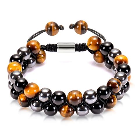 Triple Protection Crystal Bracelet Spiritual Healing For Men And Women