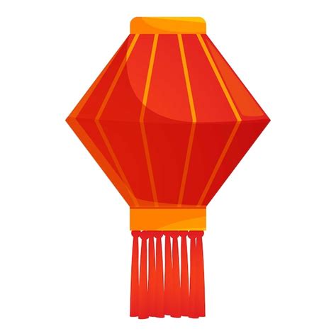 Premium Vector Red Chinese Paper Lantern Hanging With Tassels