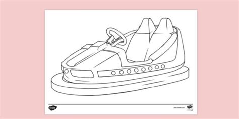 Dodgem Bumper Car Colouring Colouring Sheets