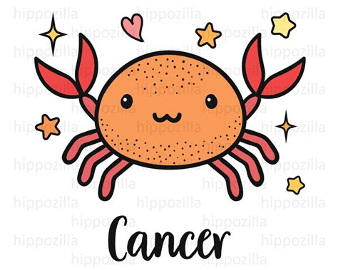 Cancer Zodiac Clipart Etsy