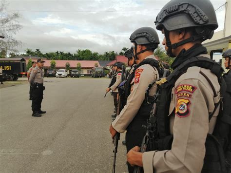 Jelang Milad Gam Polda Aceh Tambah Personel Bko Brimob Ke Polres