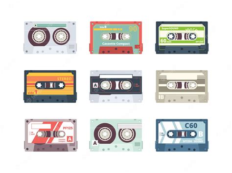 Premium Vector Audio Cassettes Retro 90s Record Stereo Tape Plastic