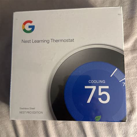 Google Nest Learning Smart Wifi Thermostat Stainless Steel For Sale