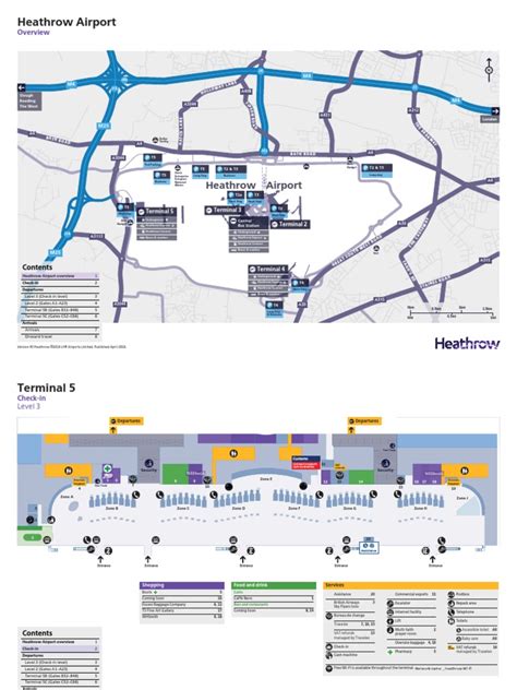 Heathrow T5 Map | PDF | Airport Lounge | Transport