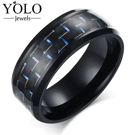 Technological Sense Punk Stainless Steel Wedding Rings For Men Trendy