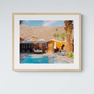 Printable Palm Springs Pool Art Print, Digital Download Artwork ...