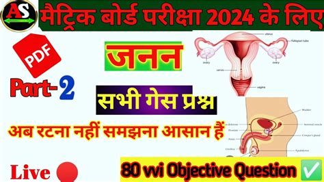 जनन।class 10 Biology Janan।10th Reproduction System।10th Biology Vvi