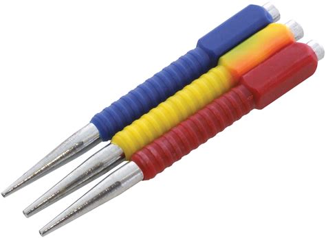 3pc Colour Coded Nail Punch Set Amtech