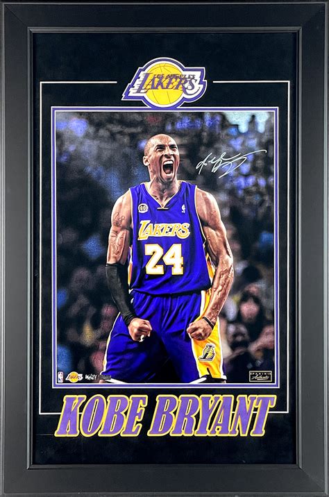 Kobe Bryant Autographed Los Angeles Lakers Iconic 16x20 Photo Framed