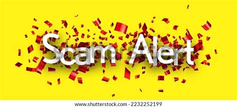 Scam Alert Sign Red Cut Out Stock Vector (Royalty Free) 2232252199 ...