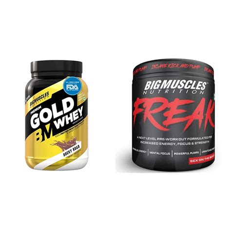 Bigmuscles Nutrition Premium Gold Whey 1kg 25g Protein Per Serving And Freak Pre Workout Sex On