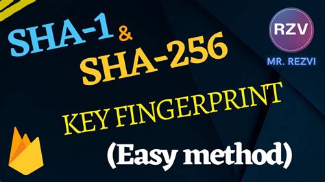 How To Generate Sha Sha Key Fingerprint And Add Into Firebase