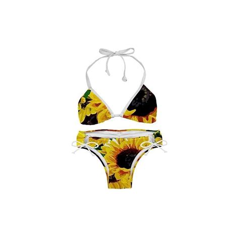 Suojapuku Costume Da Bagno Bikini A Triangolo Da Donna Foglia Della