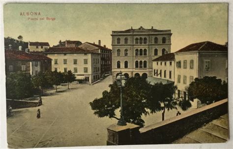 Labin Stara Razglednica Albona Piazza Del Borgo Nepoznati Autori