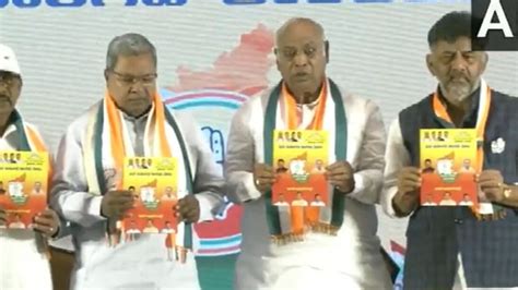 Karnataka Elections Congress Releases Manifesto Promises To