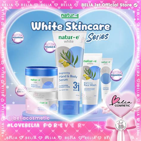 Jual BELIA NATUR E White Skincare Series Face Wash Day Night