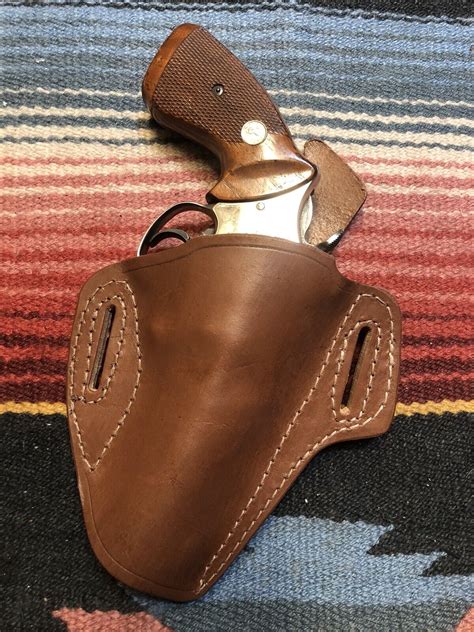 Fits Sandw 10 19 66 586 686 Colt Python 4 Tanned Leather Pancake Owb Holster Ebay