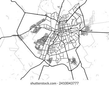 Vector City Map Campo Grande Brazil Stock Vector (Royalty Free ...