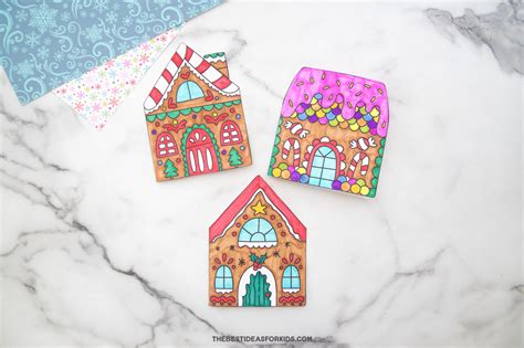 Gingerbread House Card (Free Printables) - The Best Ideas for Kids