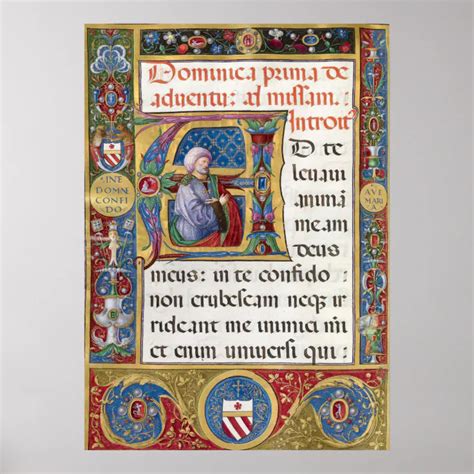 Advent Jul Liturgy Medieval Manuscript Poster