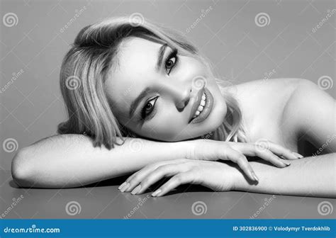 Portrait Of Beautiful Model With Natural Nude Make Up Coscmetic And