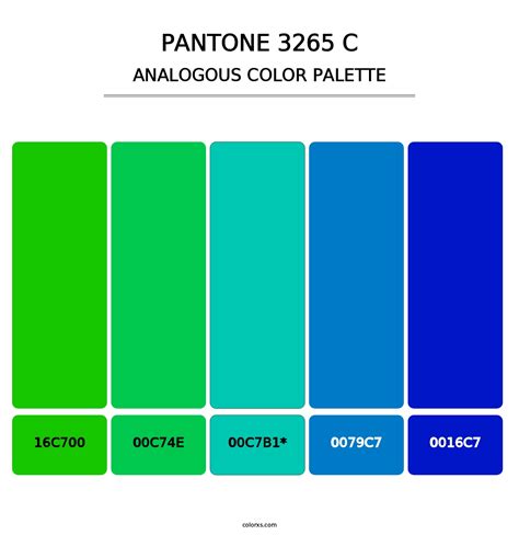 Pantone 3265 C Color Palettes