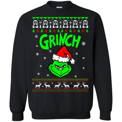 Grinch Christmas Sweatshirt Design By Ifrogtees T Shirt Hoodie Long