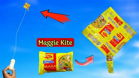 How To Make Maggie Flying Kite Make Flying New Kite Patang Bazi How