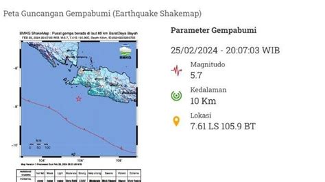 Gempa Bumi 5 7 Magnitudo Guncang Banten Dirasakan Di Bogor Hingga Garut