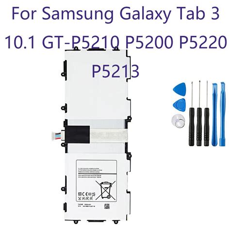 6800mah Battery Replacement For Samsung Tab 3 101 Gt P5210 P5200 P5220 T4500e Ebay