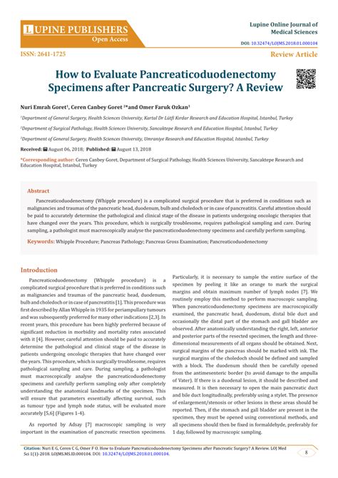 Pdf How To Evaluate Pancreaticoduodenectomy Specimens After