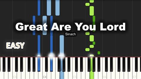 Sinach Great Are You Lord Easy Piano Tutorial By Extreme Midi Youtube