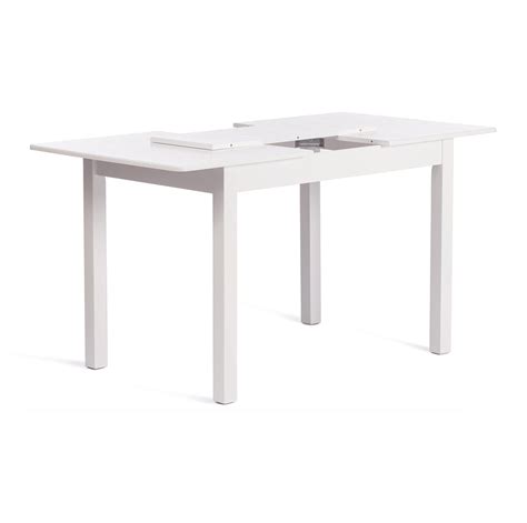 Обеденный стол раздвижной прямоугольный 68х110 см белый Moss white ...