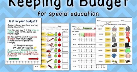 Budget Worksheets Do You Have Enough Money For Special Education