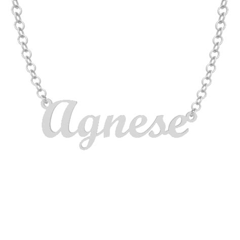 Bracciale Con Nome Agnese In Argento Gioielli Personalizzati In Oro E