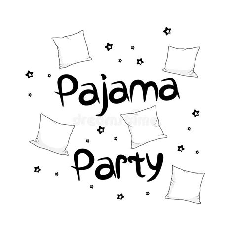 Pajama Party Quote. Happy Girls In Pajama Drinking Wine Illustration ...