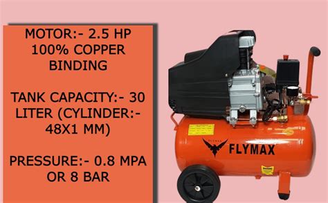 Hyco Flymax Air Compressor Hp Copper Winding Lubricated L