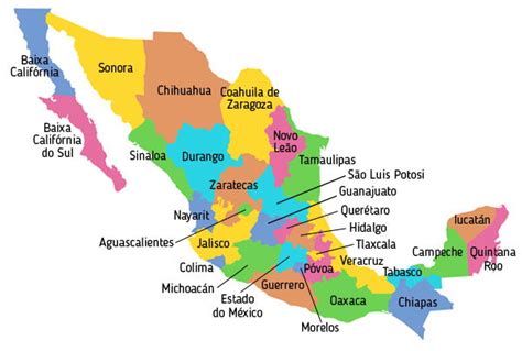 Estados De Mexico Listado Y Mapa Saber Es Practico Images