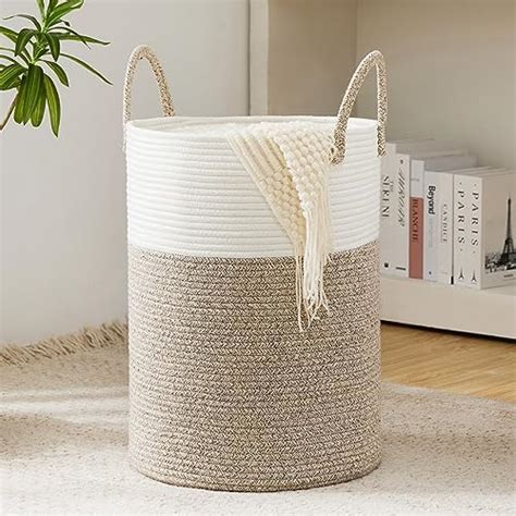 Storage Baskets Terracotta Woven Basket Cotton Rope Decorative Baskets