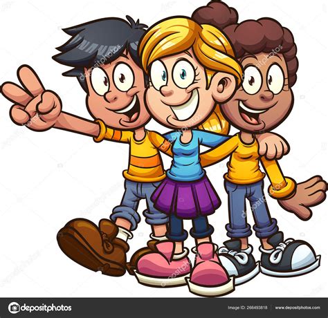 Cartoon Friends ⬇ Vector Image By © Memoangeles Vector Stock 266493818